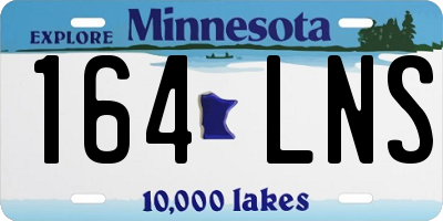 MN license plate 164LNS
