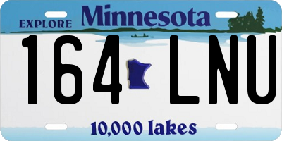 MN license plate 164LNU