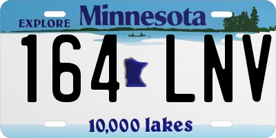 MN license plate 164LNV
