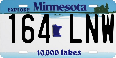 MN license plate 164LNW