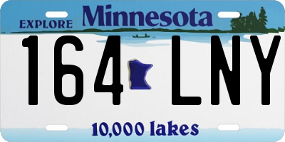 MN license plate 164LNY