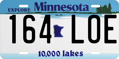MN license plate 164LOE