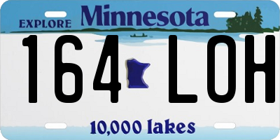 MN license plate 164LOH