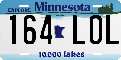 MN license plate 164LOL