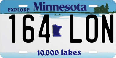 MN license plate 164LON