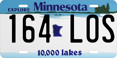MN license plate 164LOS