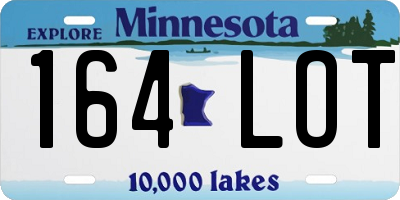 MN license plate 164LOT