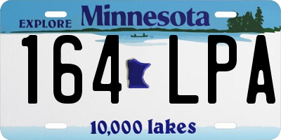 MN license plate 164LPA