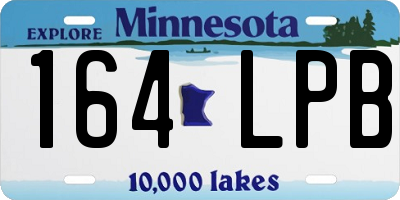 MN license plate 164LPB