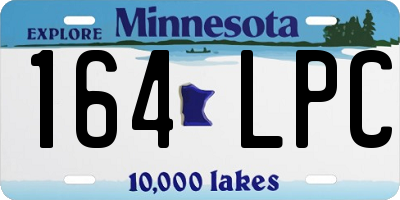 MN license plate 164LPC