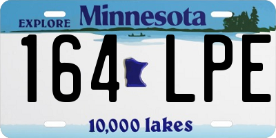 MN license plate 164LPE