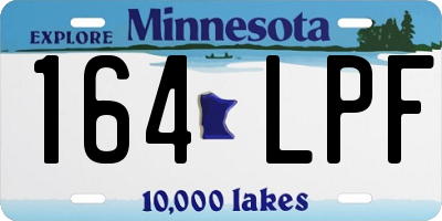 MN license plate 164LPF