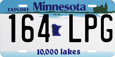 MN license plate 164LPG