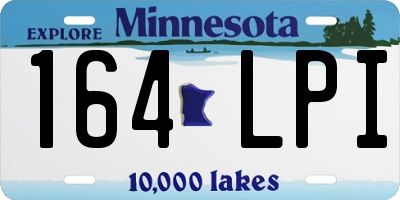 MN license plate 164LPI