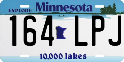 MN license plate 164LPJ