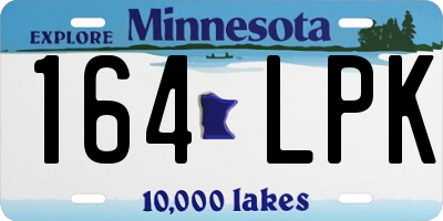 MN license plate 164LPK