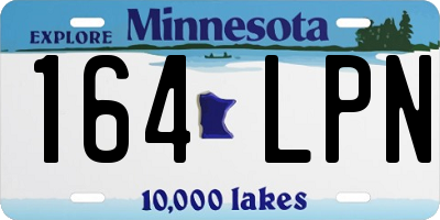 MN license plate 164LPN