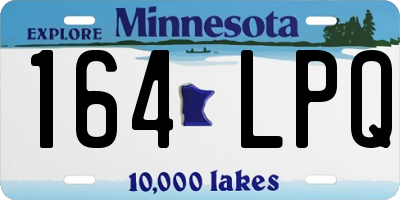 MN license plate 164LPQ