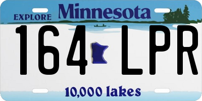 MN license plate 164LPR