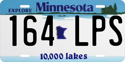 MN license plate 164LPS