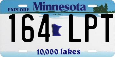 MN license plate 164LPT