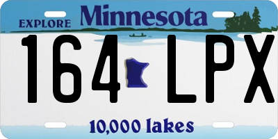 MN license plate 164LPX