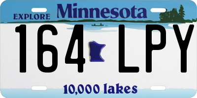 MN license plate 164LPY