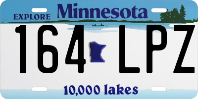 MN license plate 164LPZ