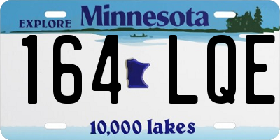 MN license plate 164LQE