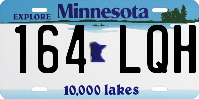 MN license plate 164LQH