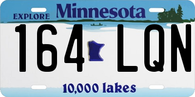 MN license plate 164LQN