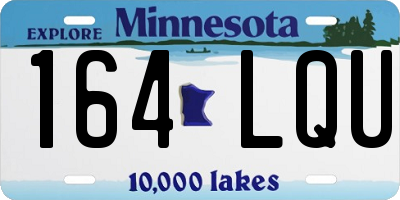 MN license plate 164LQU