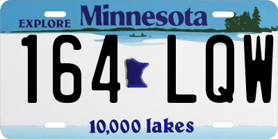 MN license plate 164LQW