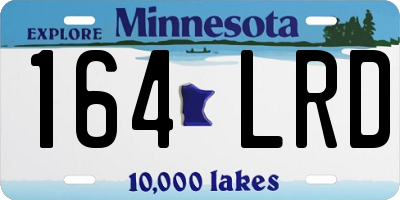 MN license plate 164LRD