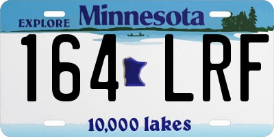 MN license plate 164LRF