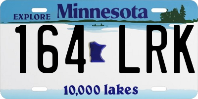 MN license plate 164LRK
