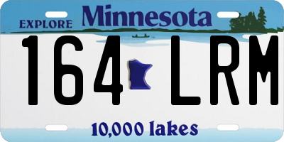 MN license plate 164LRM
