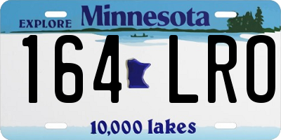 MN license plate 164LRO