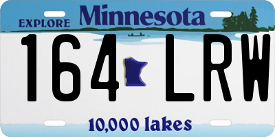 MN license plate 164LRW