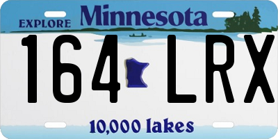 MN license plate 164LRX