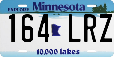 MN license plate 164LRZ