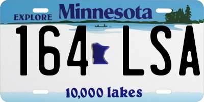 MN license plate 164LSA