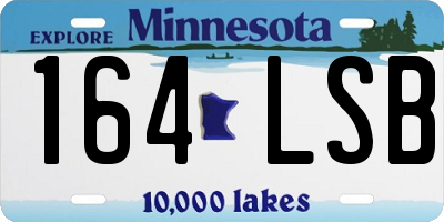 MN license plate 164LSB