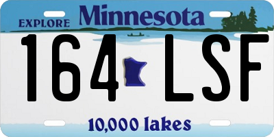 MN license plate 164LSF