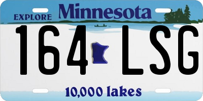MN license plate 164LSG