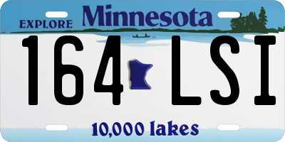 MN license plate 164LSI
