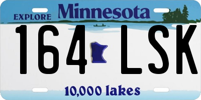 MN license plate 164LSK