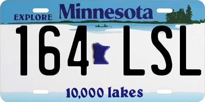 MN license plate 164LSL