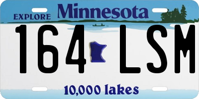 MN license plate 164LSM