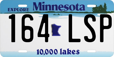 MN license plate 164LSP